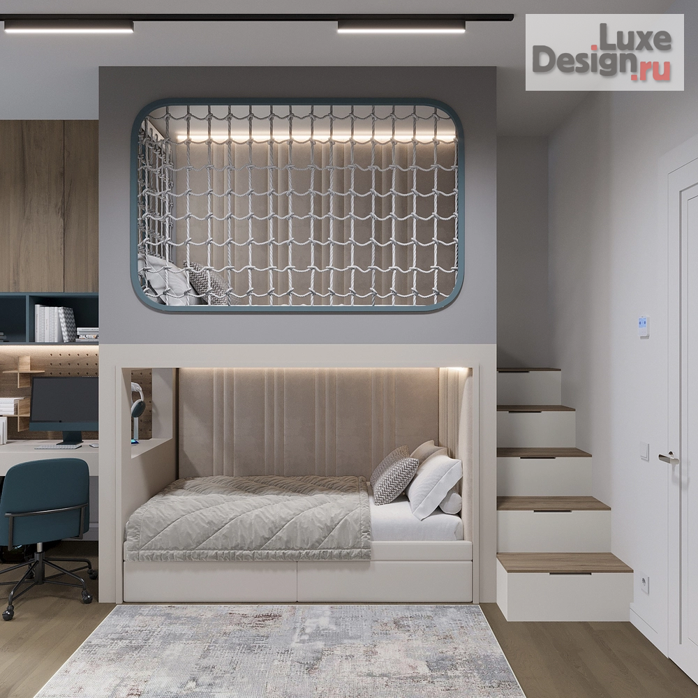 Дизайн интерьера четырехкомнатной квартиры "Квартира для семьи в ЖК Лаки" (фото 13)