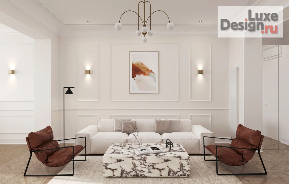 Дизайн интерьера трехкомнатной квартиры "Нео- неоклассика" (фото 2)