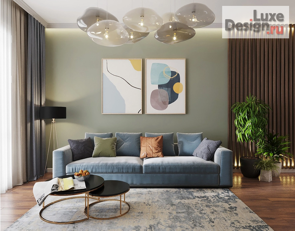 Дизайн интерьера трехкомнатной квартиры "квартира "авокадо" 85 кв. м " (фото 9)