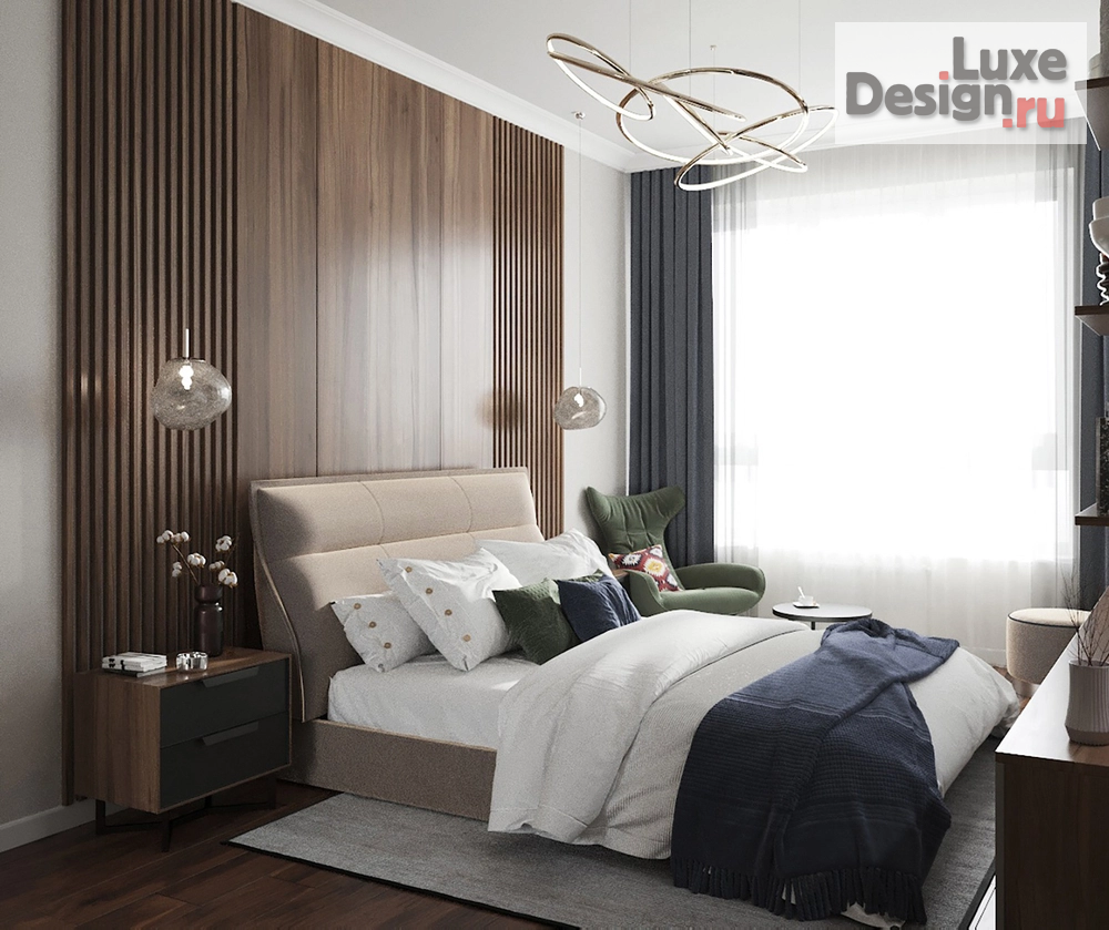 Дизайн интерьера трехкомнатной квартиры "квартира "авокадо" 85 кв. м " (фото 5)