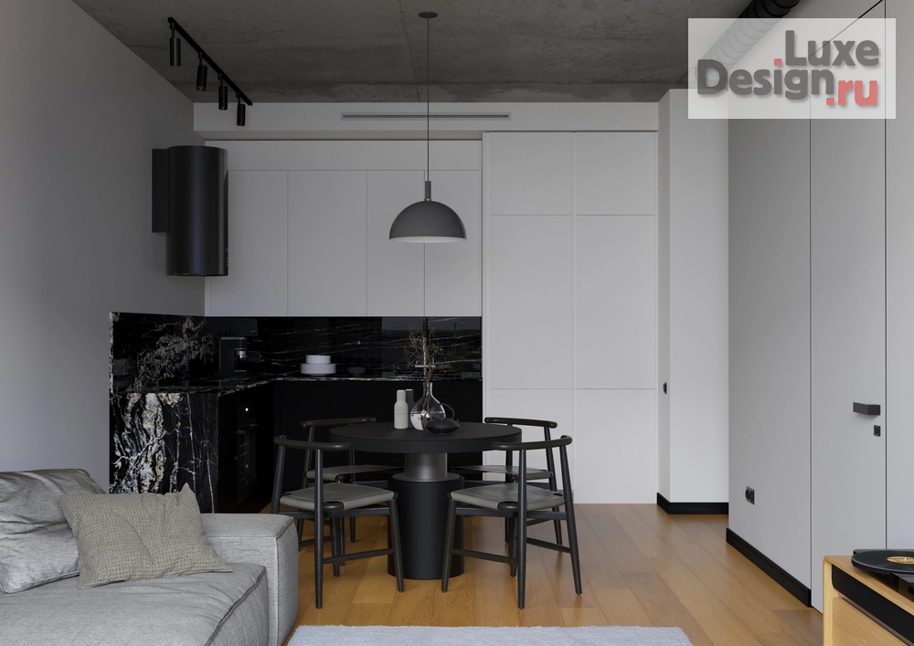 Дизайн интерьера квартиры "Clever Beton" (фото 1) от дизайнера Секаева Ксения Дмитриевна Дизайн интерьера квартиры "Clever Beton" (фото 1)