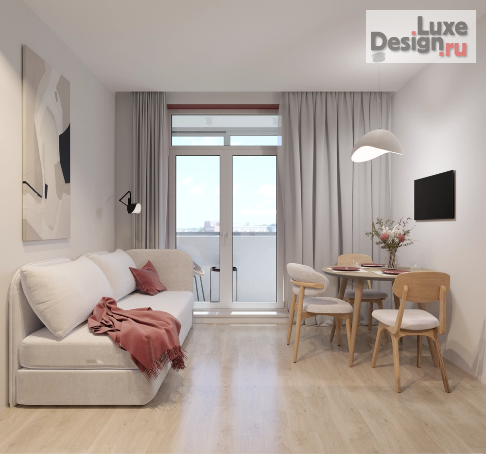 Дизайн интерьера однокомнатной квартиры "Трешка из однушки" (фото 3)