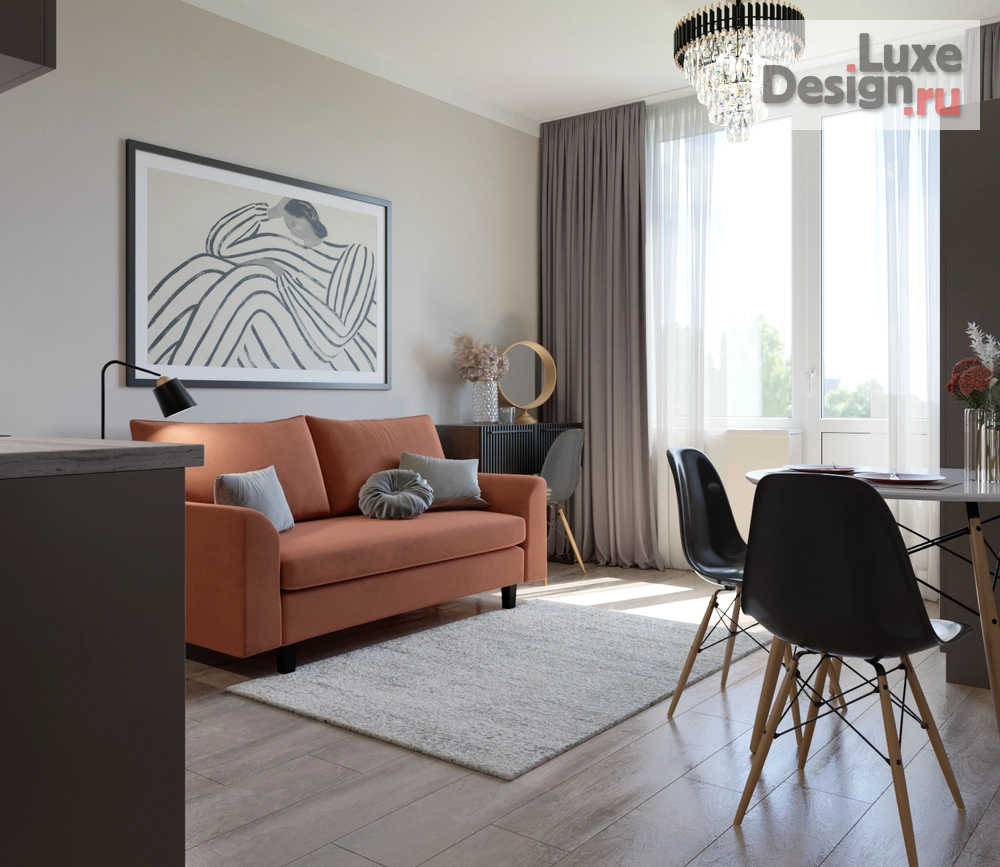 Дизайн интерьера квартиры студии "Студия в Питере" (фото 3)