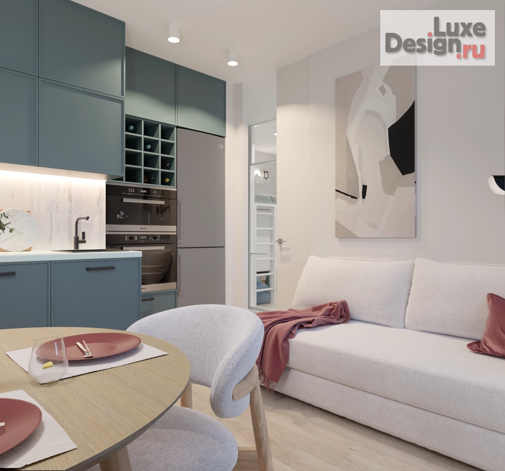 Дизайн интерьера однокомнатной квартиры "Трешка из однушки" (фото 7)