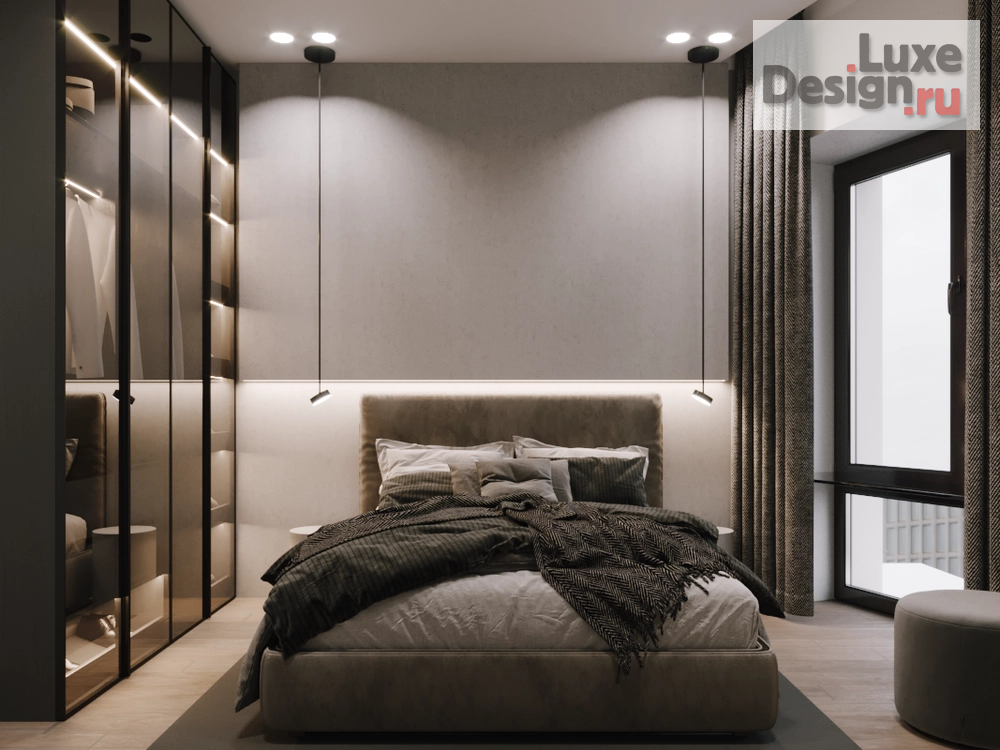 Дизайн интерьера двухкомнатной квартиры "Juzz Квартал. Двухкомнатная квартира" (фото 2)