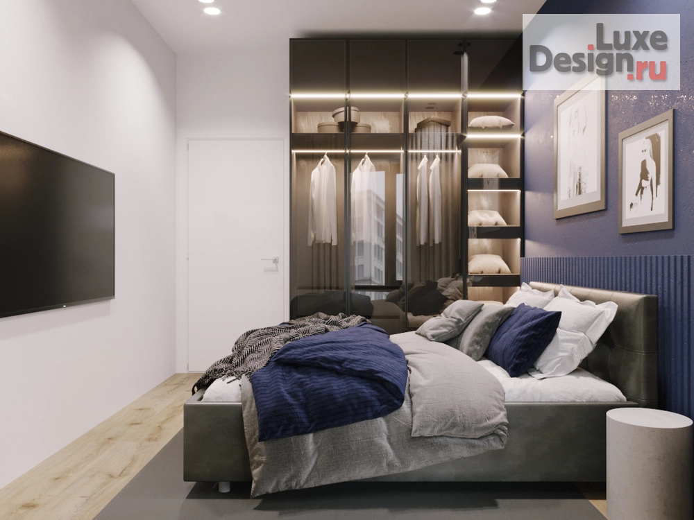 Дизайн интерьера двухкомнатной квартиры "Juzz Квартал. Двухкомнатная квартира" (фото 5)