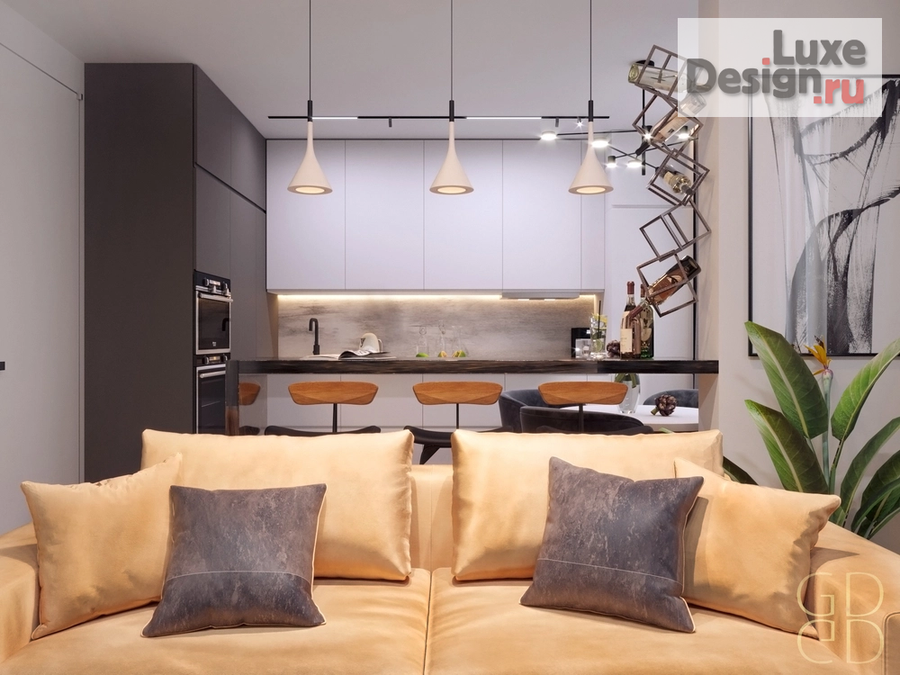 Дизайн интерьера трехкомнатной квартиры "ЖК Томилино-Парк" (фото 3)