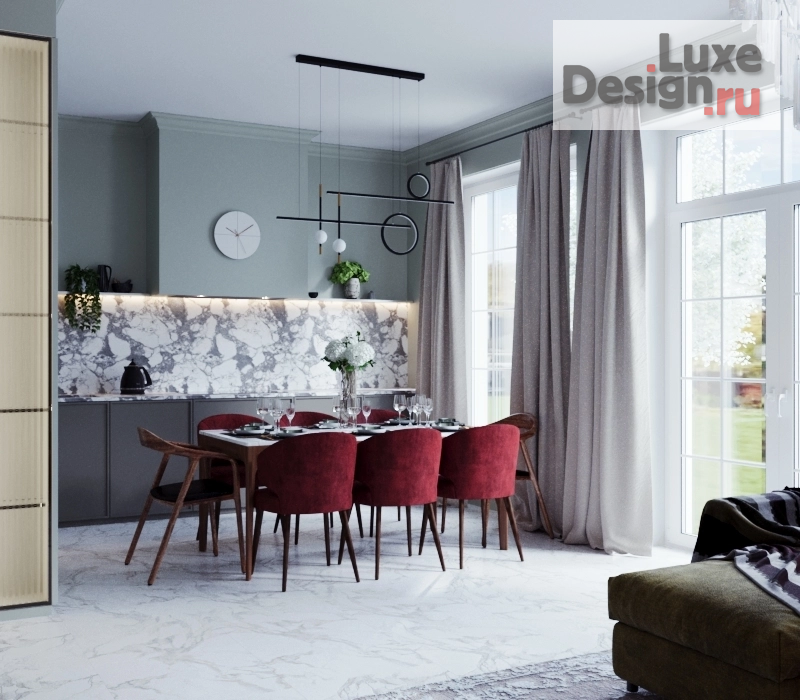 Дизайн интерьера коттеджа "КП Мидлтон" (фото 4)