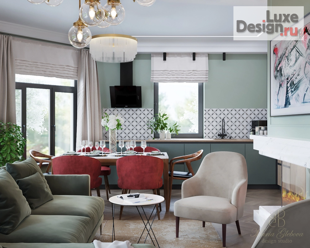 Дизайн интерьера коттеджа "КП Селиваново" (фото 3)