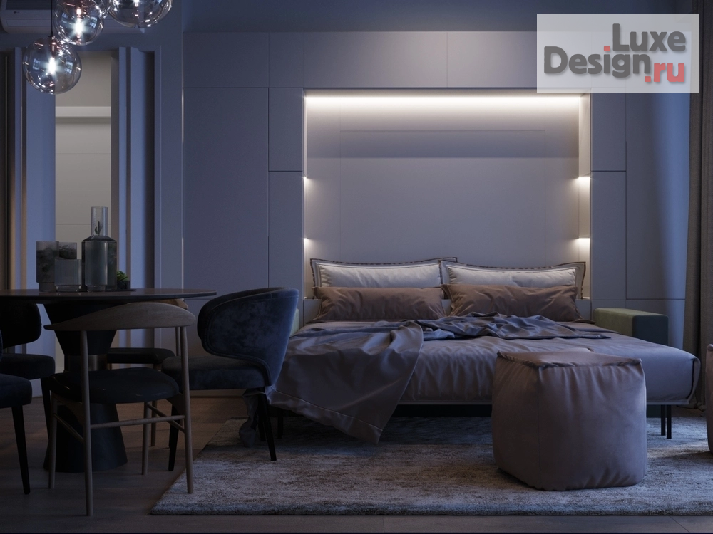 Дизайн интерьера двухкомнатной квартиры "ЖК Aquatoria" (фото 7)