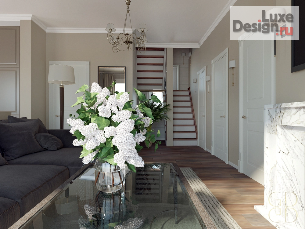 Дизайн интерьера коттеджа "Пушкино" (фото 5)