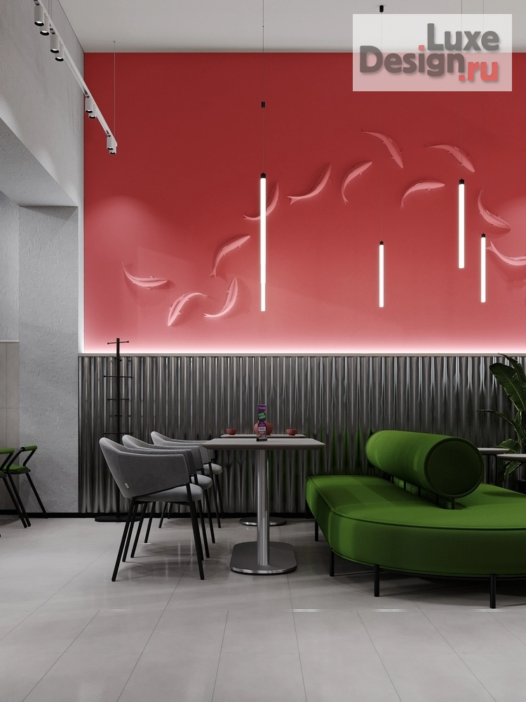 Дизайн интерьера кафе "Честные японские ценности" (фото 3) от дизайнера Фаттахов Булат Дизайн интерьера кафе "Честные японские ценности" (фото 3)