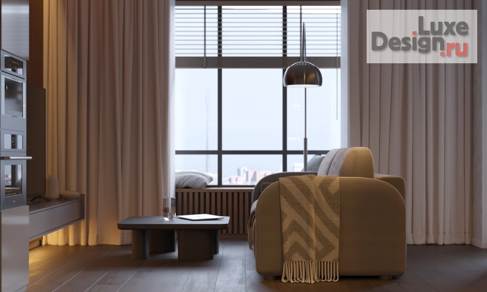 Дизайн интерьера трехкомнатной квартиры "Минус коридор — плюс мастер-санузел" (фото 3) от дизайнера Фаттахов Булат Дизайн интерьера трехкомнатной квартиры "Минус коридор — плюс мастер-санузел" (фото 3)