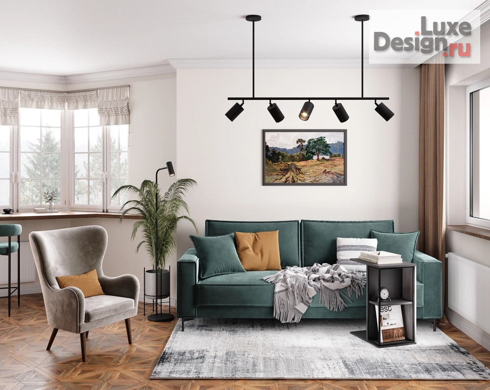 Дизайн интерьера гостиной "Дизайн-проект Гостиная-Кабинет" (фото 1)