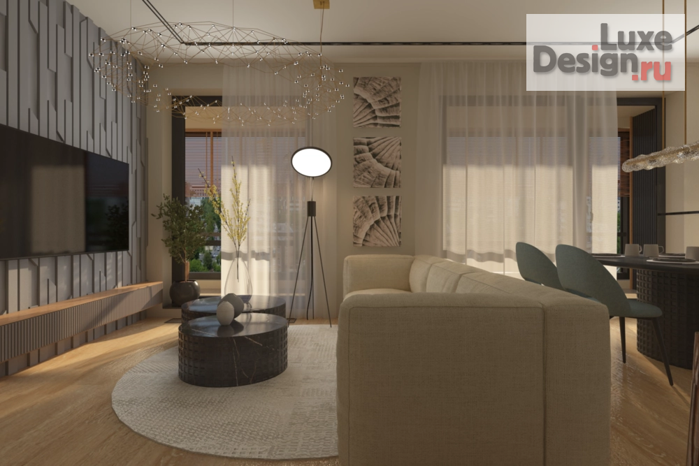 Дизайн интерьера квартиры "Дизайн квартиры 148 кв.м г.Санкт Петербург" (фото 2)