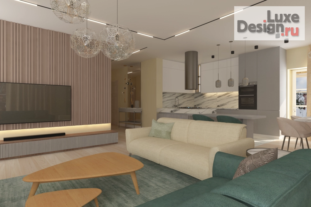 Дизайн интерьера загородного дома "Загородный дом 141кв.м" (фото 2)