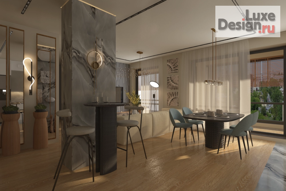 Дизайн интерьера квартиры "Дизайн квартиры 148 кв.м г.Санкт Петербург" (фото 1)