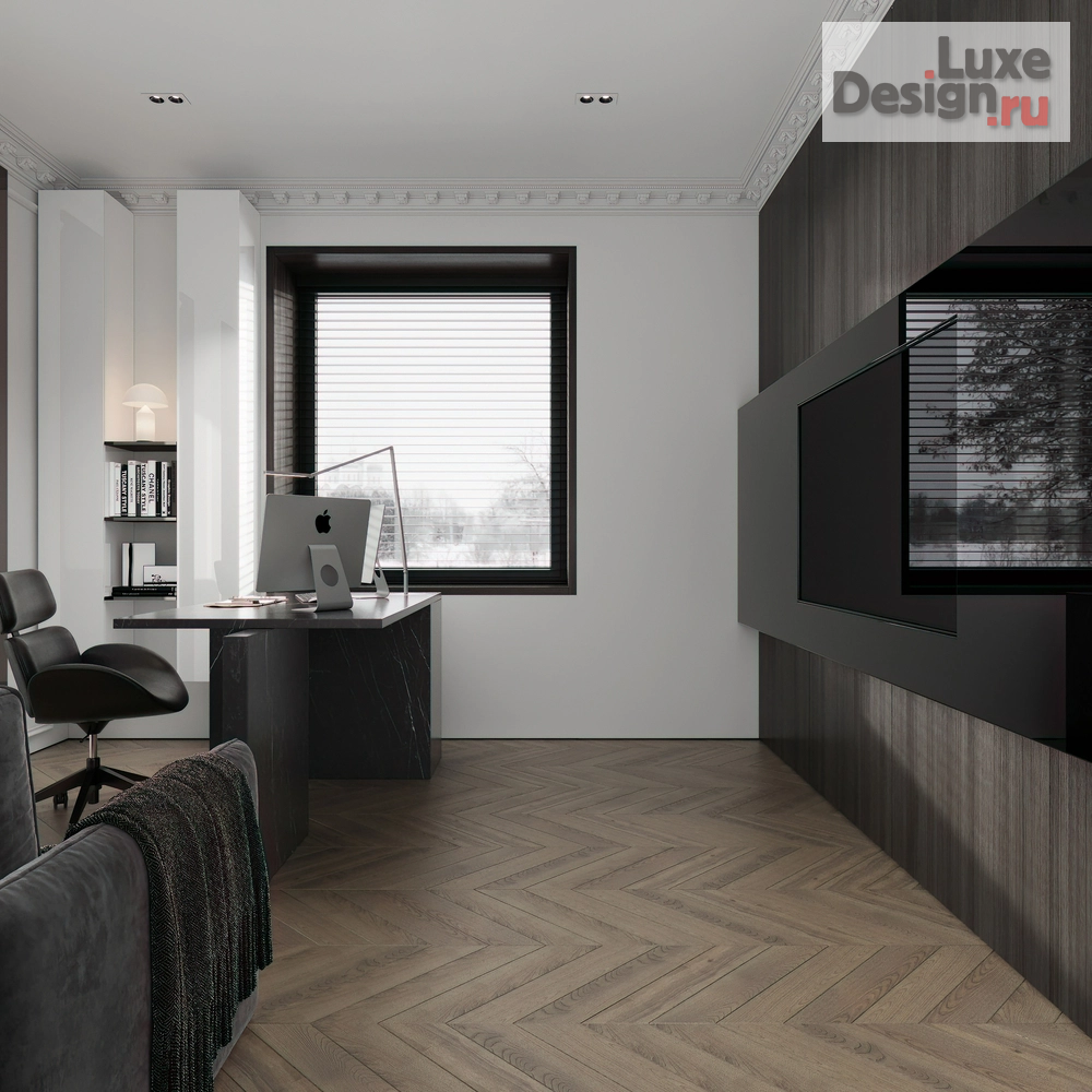 Дизайн интерьера загородного дома "Office" (фото 6)