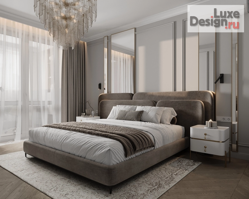 Дизайн интерьера четырехкомнатной квартиры "Мастер спальня г.Москва" (фото 5)