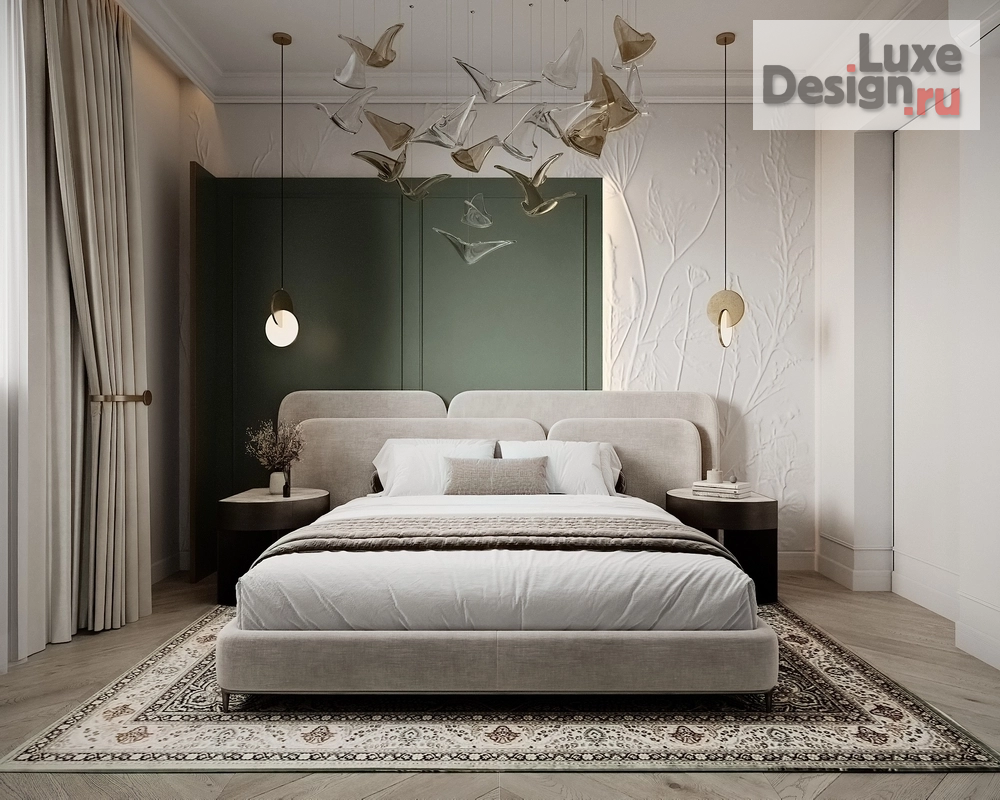 Дизайн интерьера спальни "Лесная тишина" (фото 1)