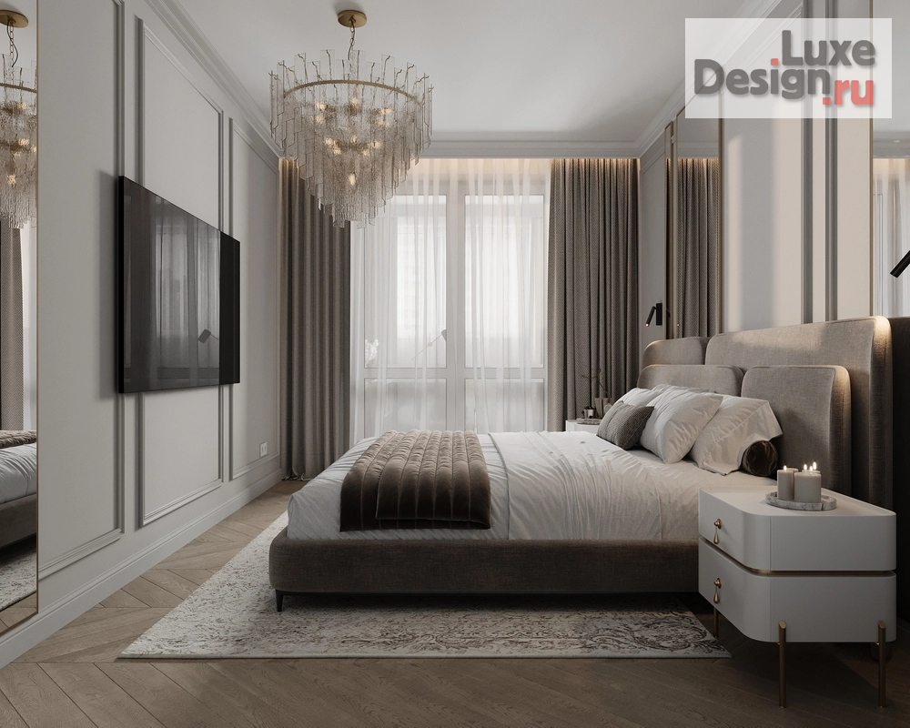 Дизайн интерьера четырехкомнатной квартиры "Мастер спальня г.Москва" (фото 7)