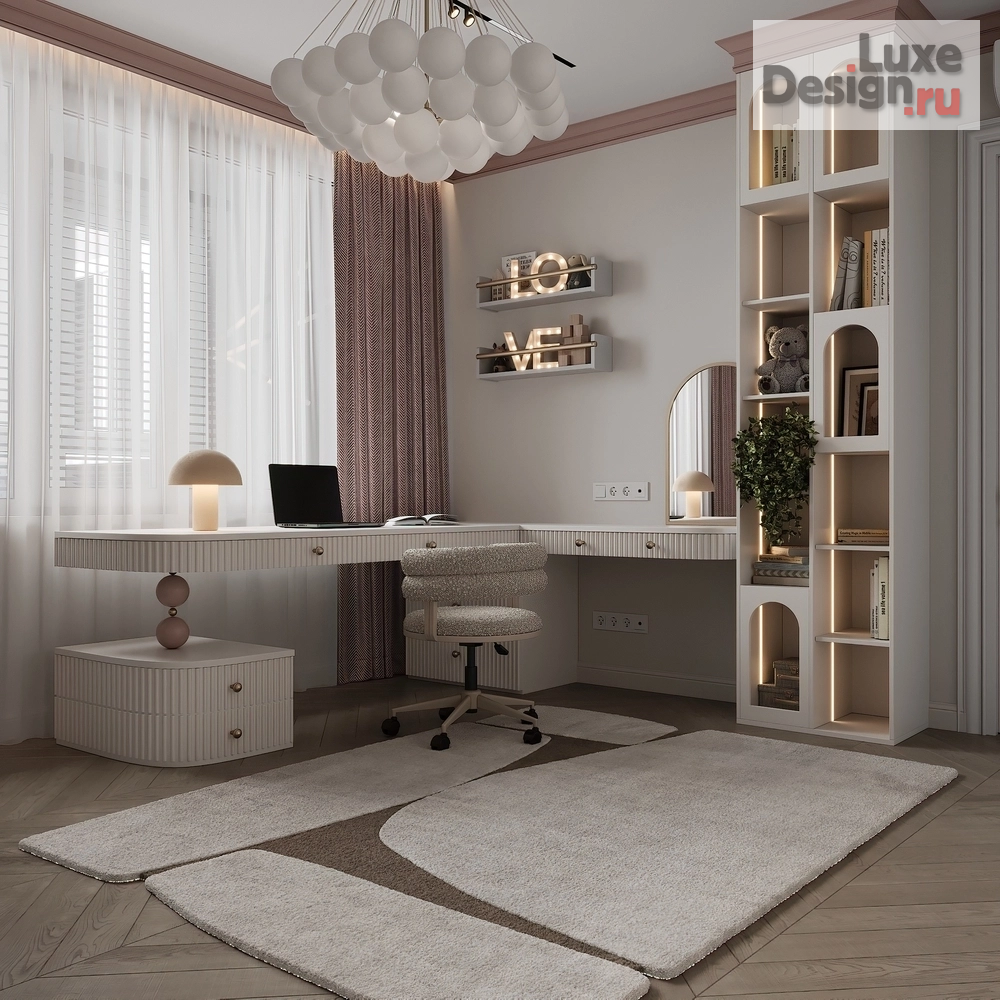 Дизайн интерьера четырехкомнатной квартиры "Зефирная детская г.Москва" (фото 5)