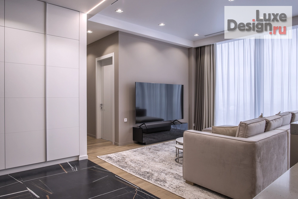 Дизайн интерьера апартаментов "Дизайн интерьера апартаментов в Москва Сити. Башня Нева Тауэрс-2. 75 этаж." (фото 1)
