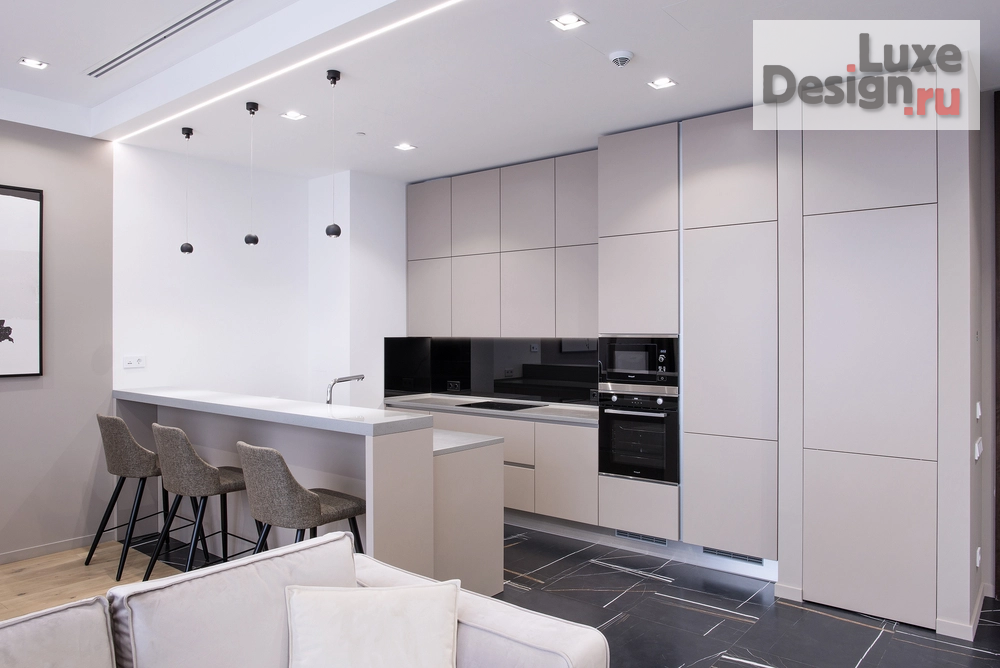 Дизайн интерьера апартаментов "Дизайн интерьера апартаментов в Москва Сити. Башня Нева Тауэрс-2. 75 этаж." (фото 6)