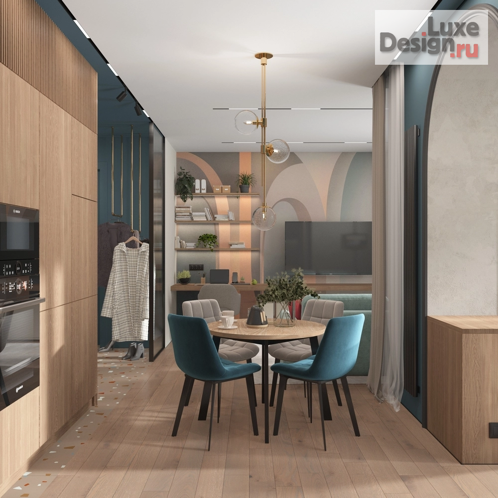 Дизайн интерьера двухкомнатной квартиры "Квартира с террасой в Московской Области" (фото 2)