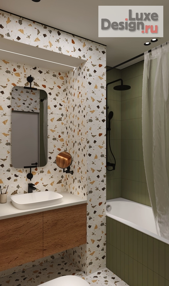 Дизайн интерьера двухкомнатной квартиры "Оливковая ветвь" (фото 6)