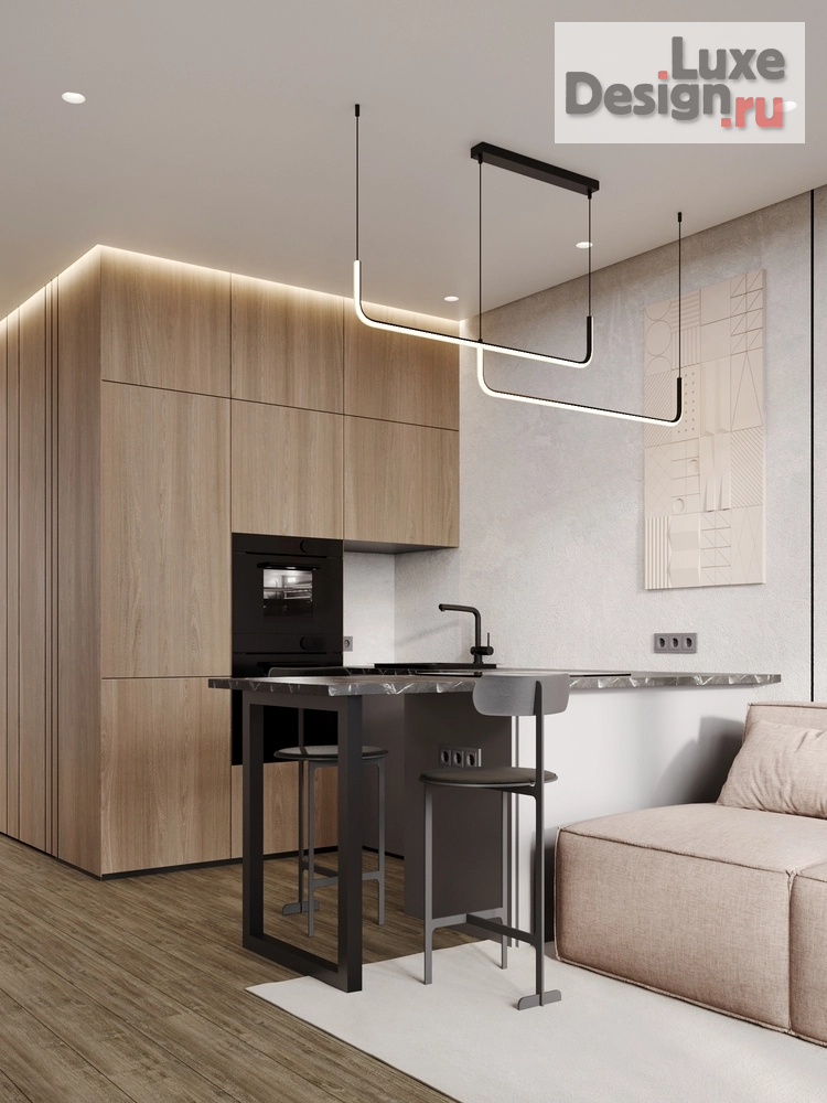 Дизайн интерьера однокомнатной квартиры "С бетонным характером" (фото 16)