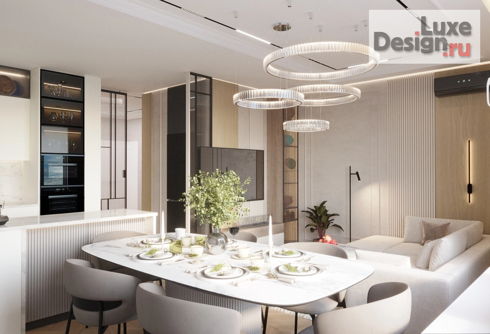 Дизайн интерьера четырехкомнатной квартиры "Квартира Нео-Классика" (фото 4)