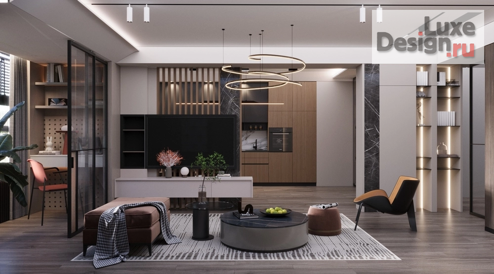 Дизайн интерьера трехкомнатной квартиры "Контемпорари\ Современный стиль - Квартира" (фото 1)