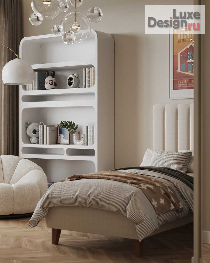 Дизайн интерьера спальни "ЖК "ILOVE" Спальня для девочки." (фото 1)