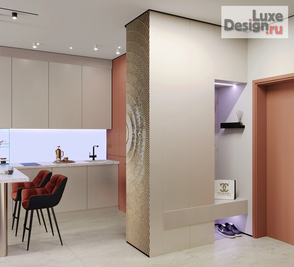 Дизайн интерьера однокомнатной квартиры "Проект 1-комнатной квартиры МЫ МЕЧТАТЕЛИ PROJECT" (фото 9)