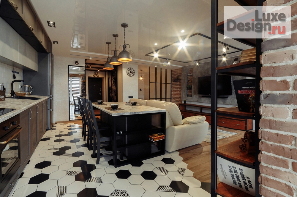 Дизайн интерьера однокомнатной квартиры "LITE LOFT - проект 1-комнатной квартиры" (фото 1)