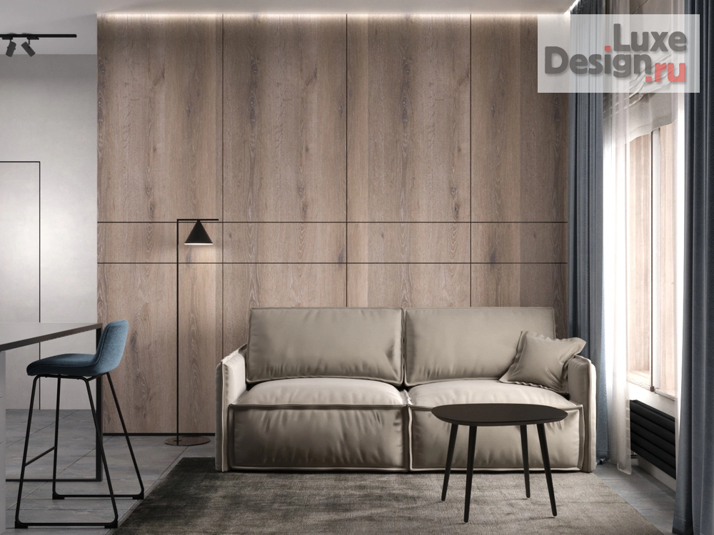 Дизайн интерьера однокомнатной квартиры "Проект 1-комнатной квартиры MINIMALISM & LOFT" (фото 2)