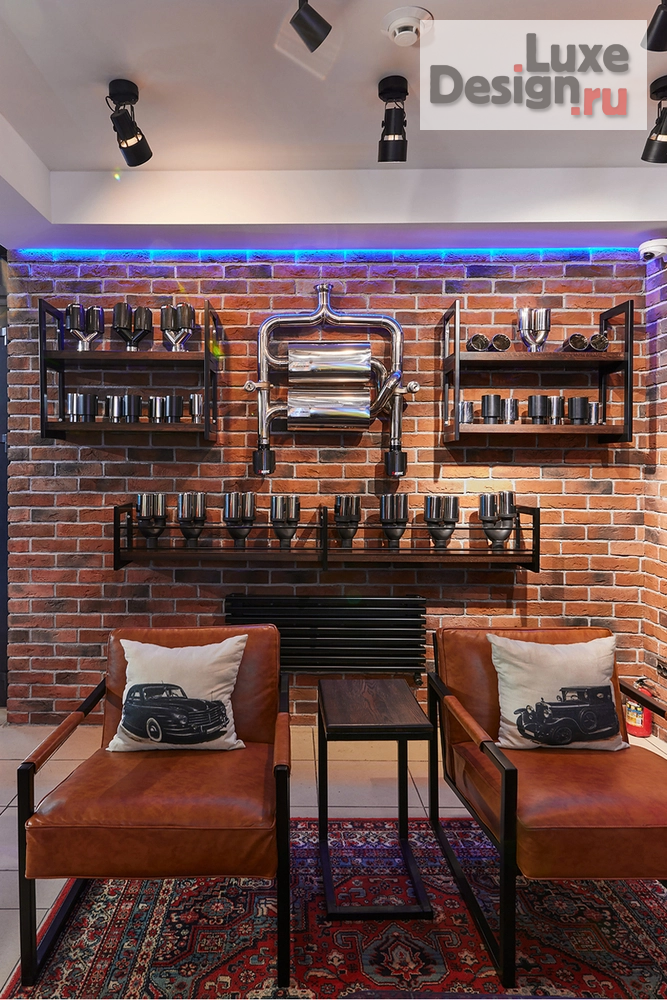 Дизайн интерьера автосалона "Лаундж зона Глушители 32" (фото 3)