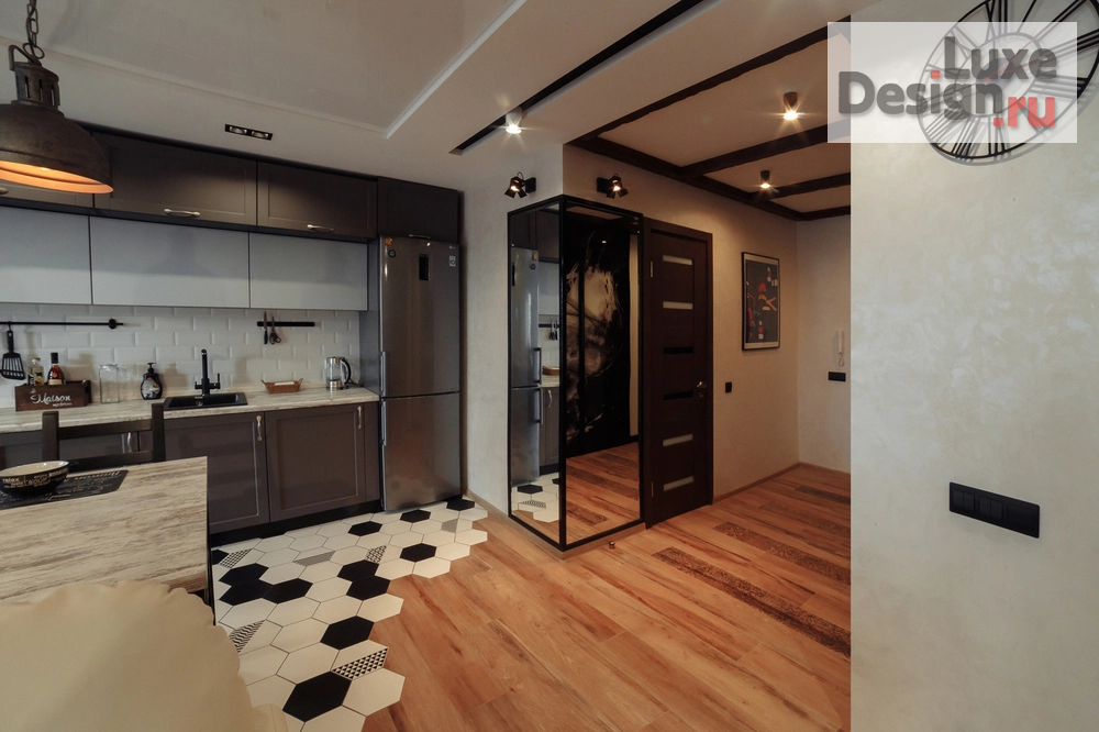 Дизайн интерьера однокомнатной квартиры "LITE LOFT - проект 1-комнатной квартиры" (фото 3)