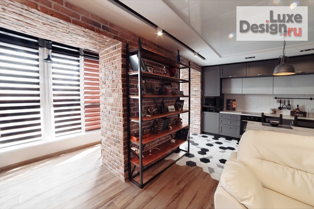Дизайн интерьера однокомнатной квартиры "LITE LOFT - проект 1-комнатной квартиры" (фото 4)