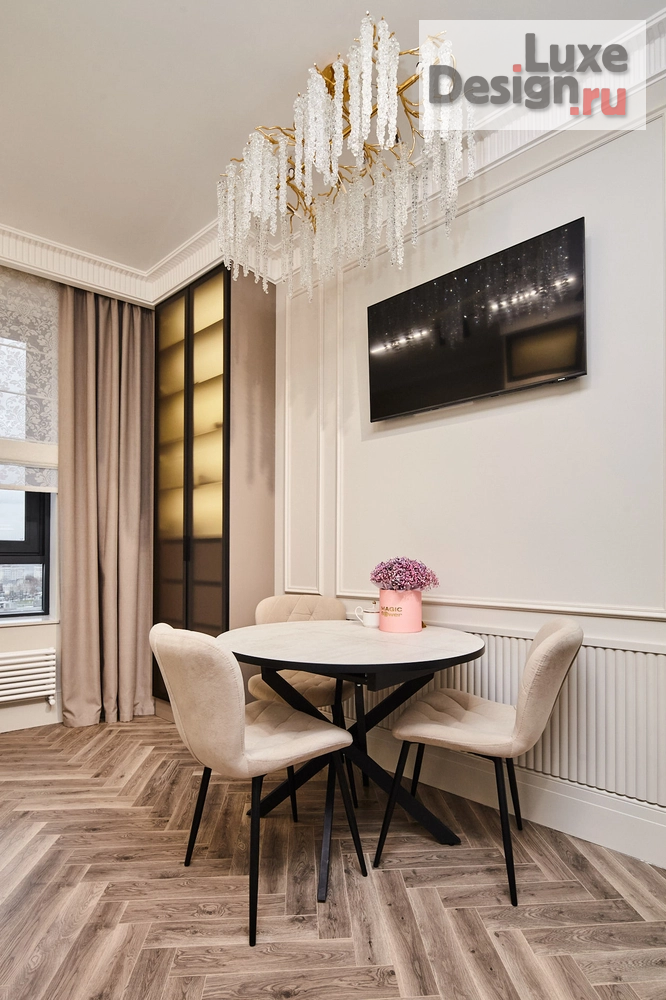 Дизайн интерьера однокомнатной квартиры "LIKE A DIAMOND - проект 1-комнатной квартиры" (фото 4)