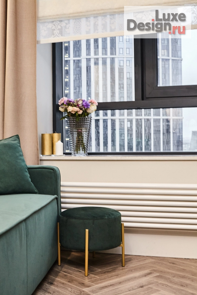 Дизайн интерьера однокомнатной квартиры "LIKE A DIAMOND - проект 1-комнатной квартиры" (фото 6)