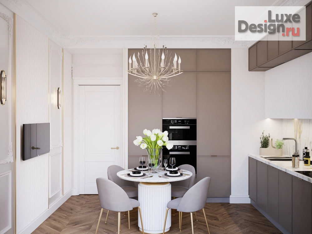 Дизайн интерьера трехкомнатной квартиры "ПРОЕКТ КВАРТИРЫ В ЖК ДЫХАНИЕ" (фото 14)