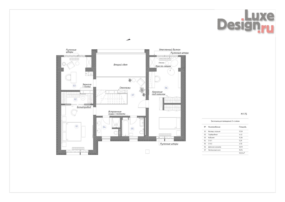 Дизайн интерьера частного дома "Светлый остров спокойствия – Планировочное решение и фасад загородного дома 224 кв. м." (фото 6)