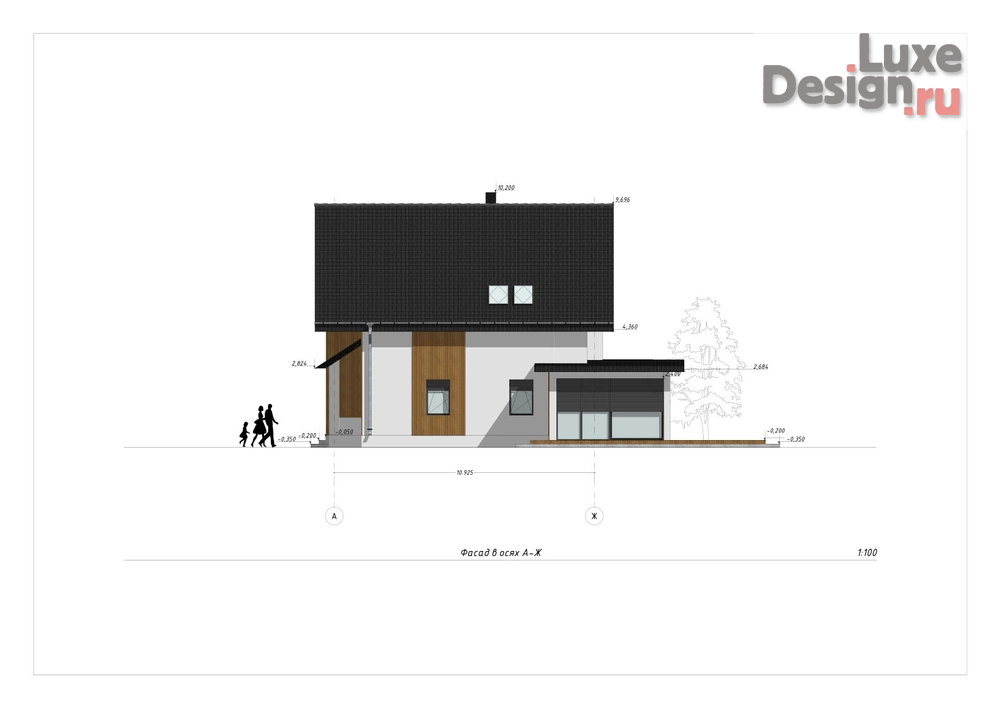 Дизайн интерьера частного дома "Светлый остров спокойствия – Планировочное решение и фасад загородного дома 224 кв. м." (фото 4) от дизайнера Бефус Татьяна Дизайн интерьера частного дома "Светлый остров спокойствия – Планировочное решение и фасад загородного дома 224 кв. м." (фото 4)