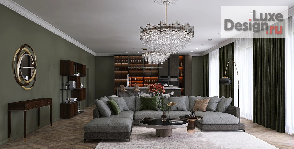 Дизайн интерьера частного дома "Отдых от суеты, Таунхаус в доме в Подмосковье для пары с ребенком." (фото 5) от дизайнера Гришина Юлия Дизайн интерьера частного дома "Отдых от суеты, Таунхаус в доме в Подмосковье для пары с ребенком." (фото 5)