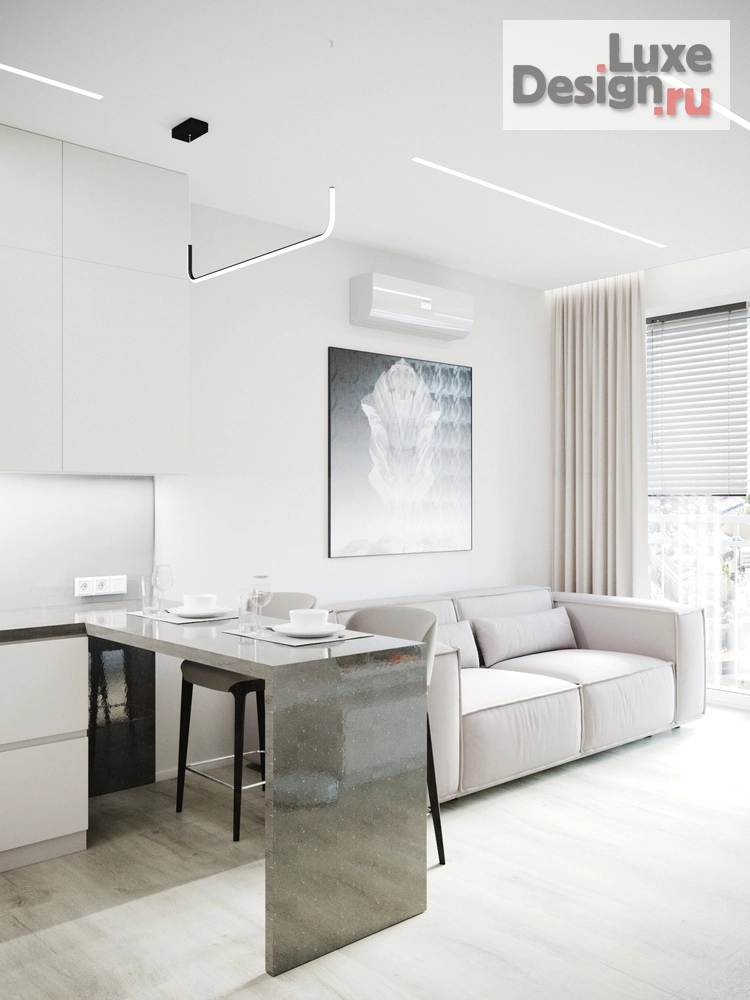 Дизайн интерьера однокомнатной квартиры "ЖК Наследие" (фото 1)