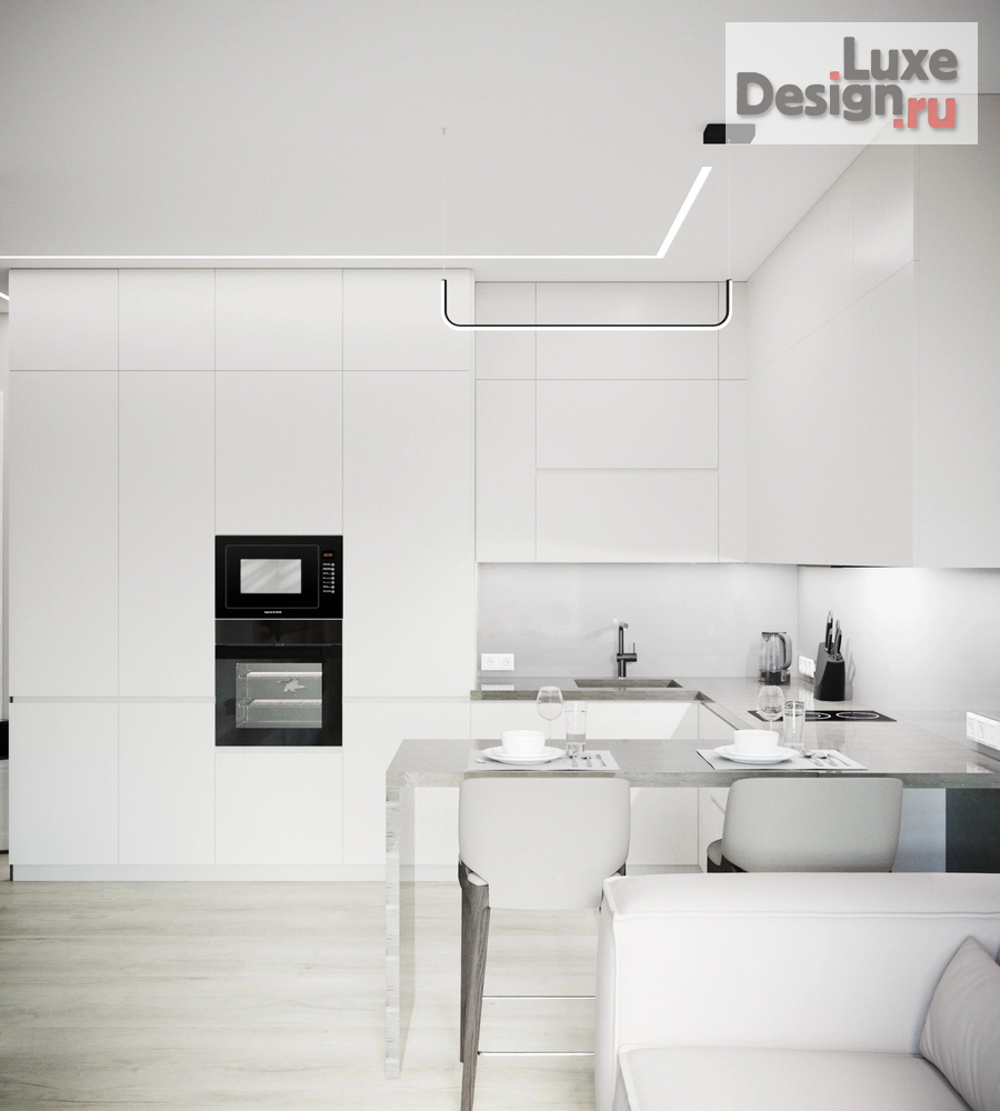 Дизайн интерьера однокомнатной квартиры "ЖК Наследие" (фото 2)