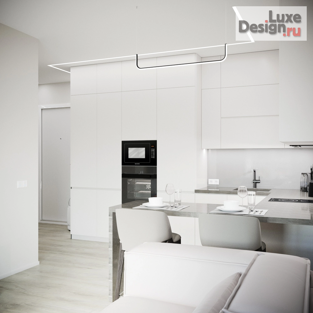 Дизайн интерьера однокомнатной квартиры "ЖК Наследие" (фото 3)