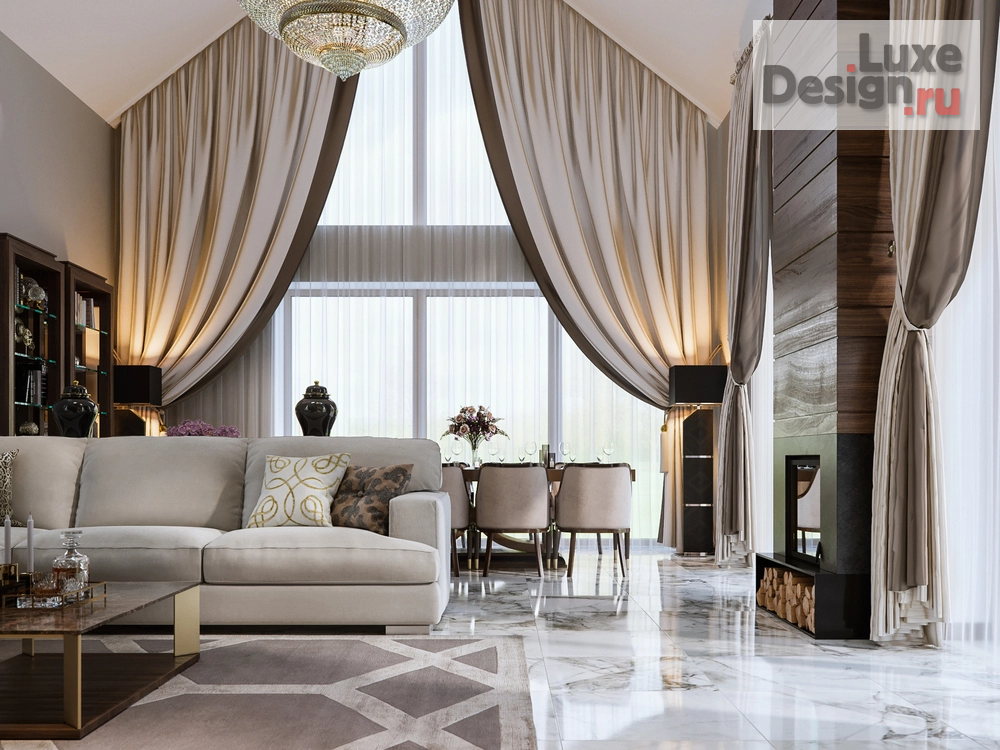 Дизайн интерьера коттеджа "Коттедж в Петергофе" (фото 1)